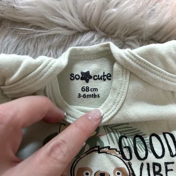 Good Vibes Sloth Baby Boy Onesie 2 Pack (3-6 M) - Picture 4 of 4